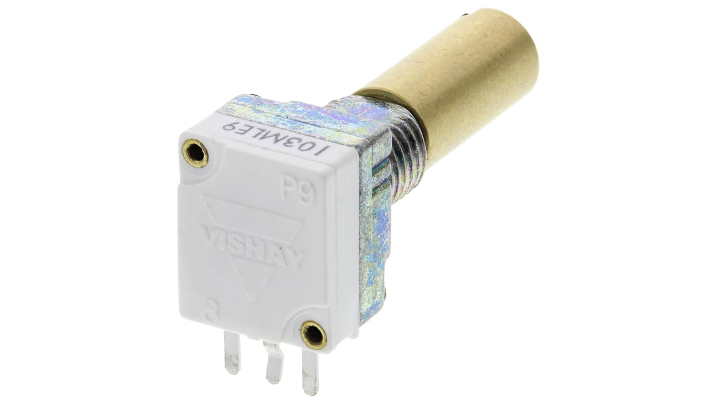 Vishay 10kΩ Rotary Potentiometer 1-Gang, Panel Mount (Through Hole), P9A1R100FISX1103ML