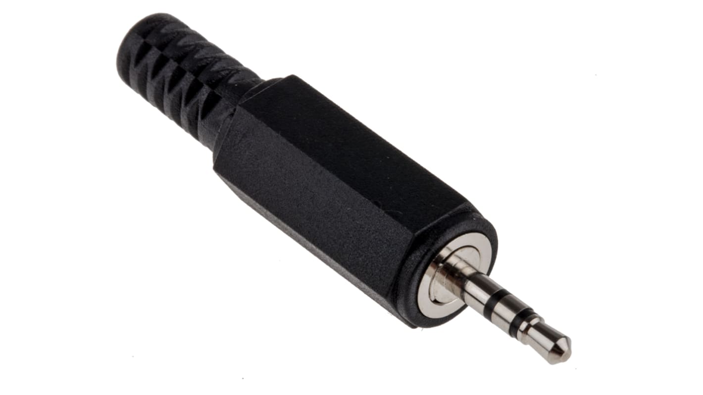 Conector jack estéreo de 2.5 mm Macho Lumberg, Montaje de Cable