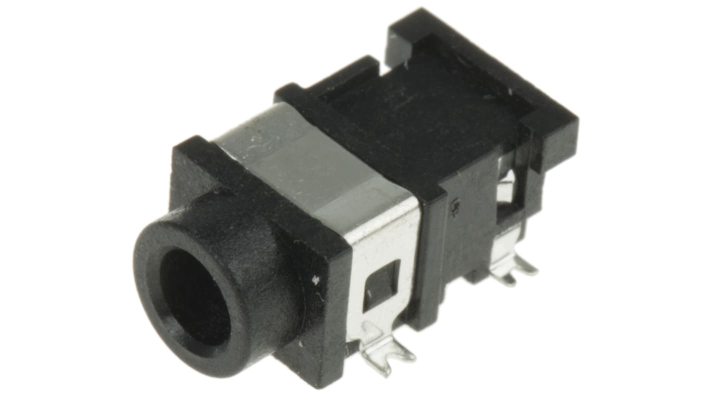 Lumberg Jack Connector 3.5 mm Surface Mount Stereo Socket, 3Pole 1A