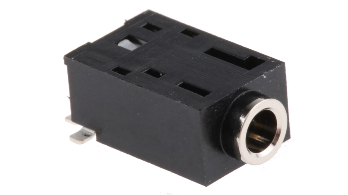 Lumberg Jack Connector 2.5 mm Surface Mount Stereo Socket, 3Pole 500mA