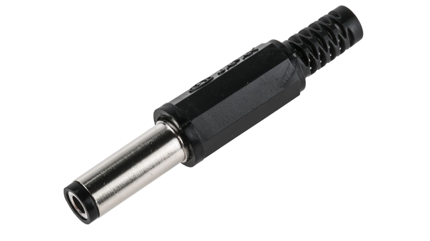 DC tápcsatlakozó dugó Egyenes, 1.0A, 12.0 V, Kábelre szerelhető, hossz: 43.0mm