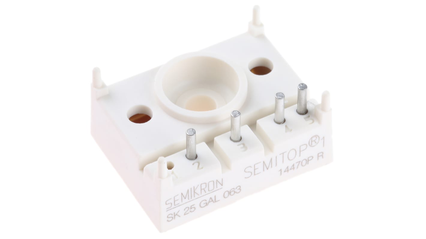 Semikron SK25GAL063 Single IGBT Module, 30 A 600 V, 4-Pin SEMITOP1, PCB Mount