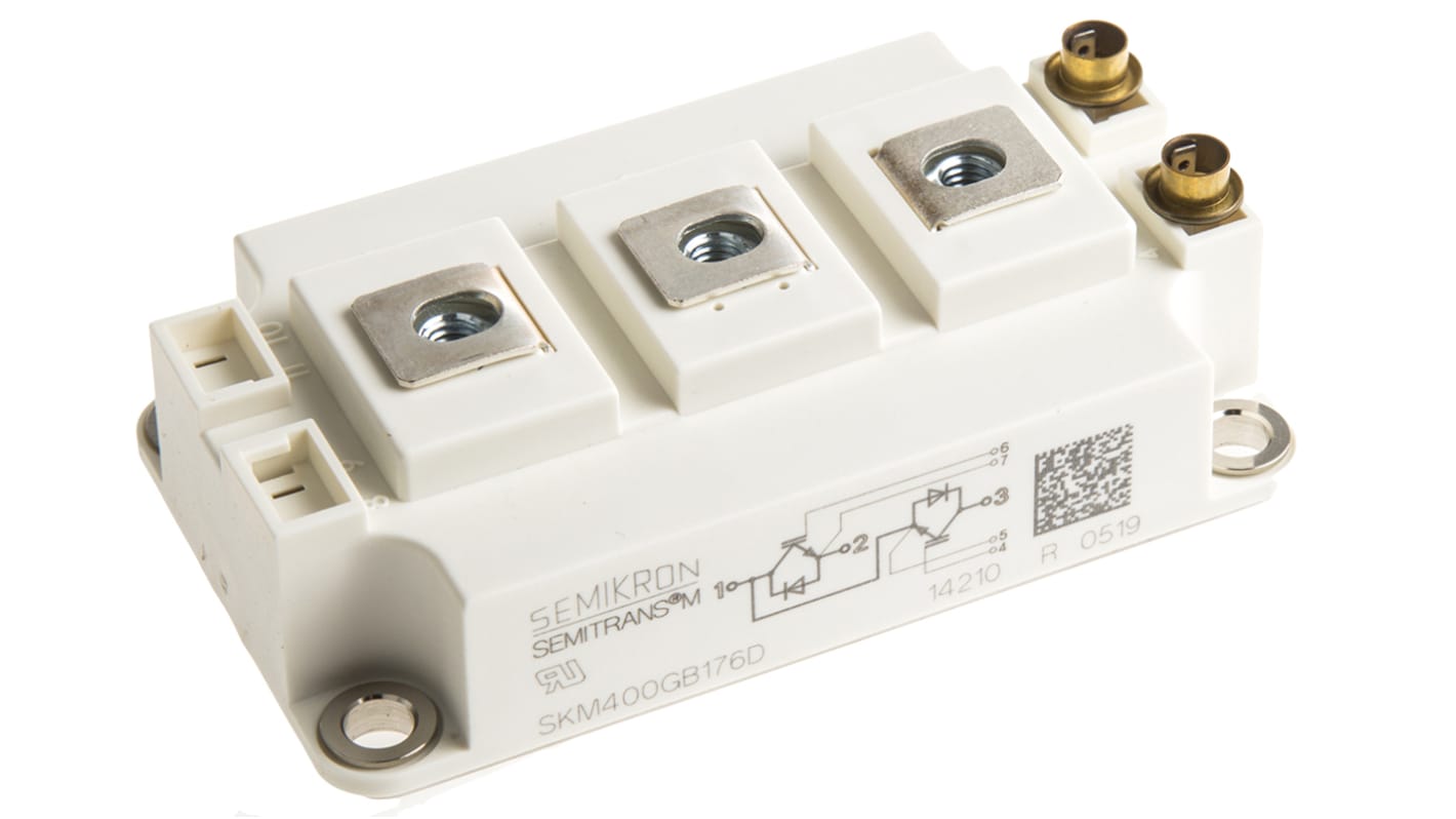 Modulo IGBT Semikron, VCE 1700 V, IC 430 A, canale N, SEMITRANS3