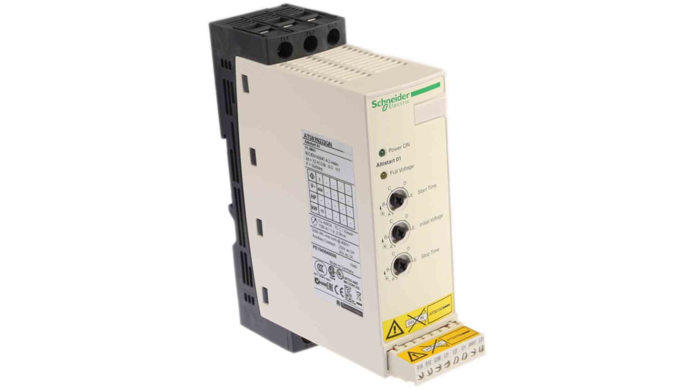 ATS01N232QN Schneider Electric Soft Starter, Soft Start, 15 kW, 415 V