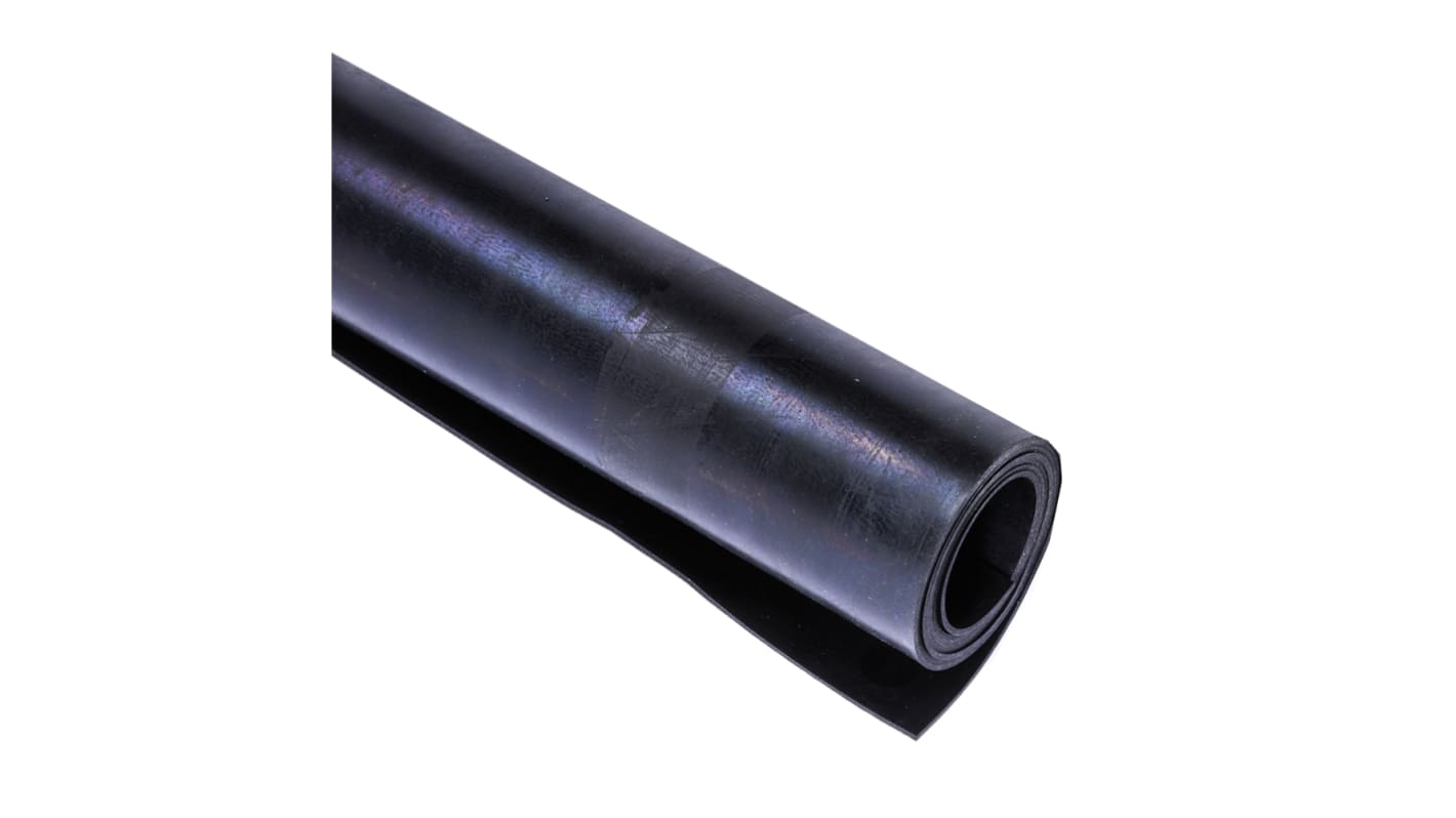 RS PRO Black Rubber Sheet, 1m x 600mm x 1.5mm