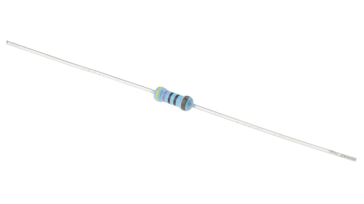 Vishay MBB0207 Series Axial Thin Film Fixed Resistor 470Ω ±1% 0.6W ±50ppm/°C