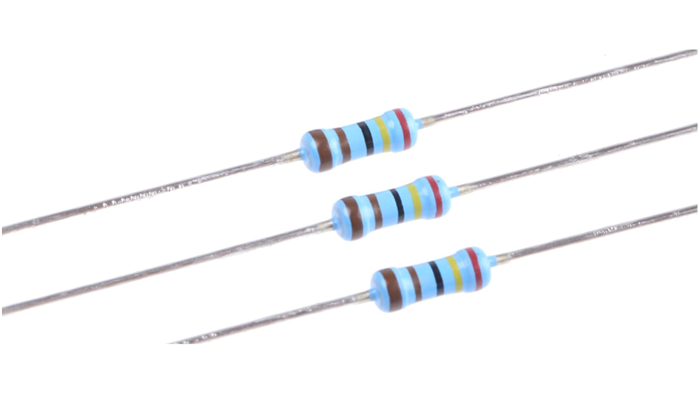 Vishay MBB0207 Series Axial Thin Film Fixed Resistor 2.4kΩ ±1% 0.6W ±50ppm/°C