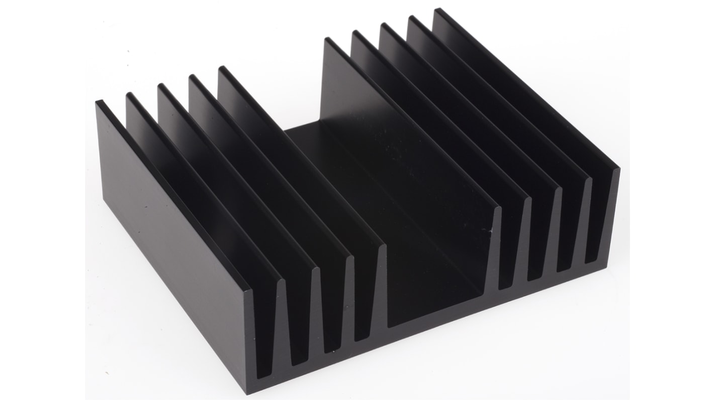 Disipador AAVID THERMALLOY de Aluminio Negro, 1.1K/W, dim. 100 x 120 x 37mm, para usar con Aluminio Rectangular