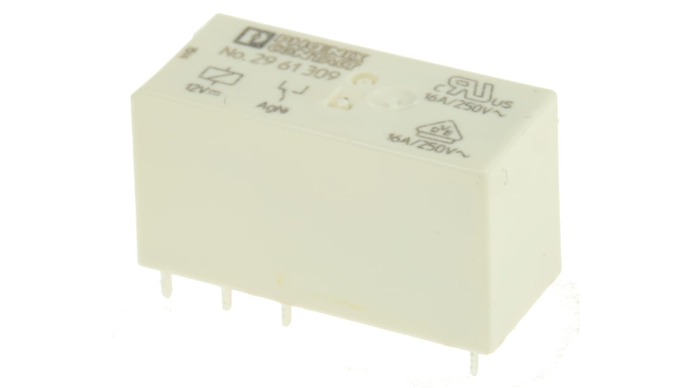 Phoenix Contact PCB Mount Power Relay, 12V dc Coil, 16A Switching Current, SPDT