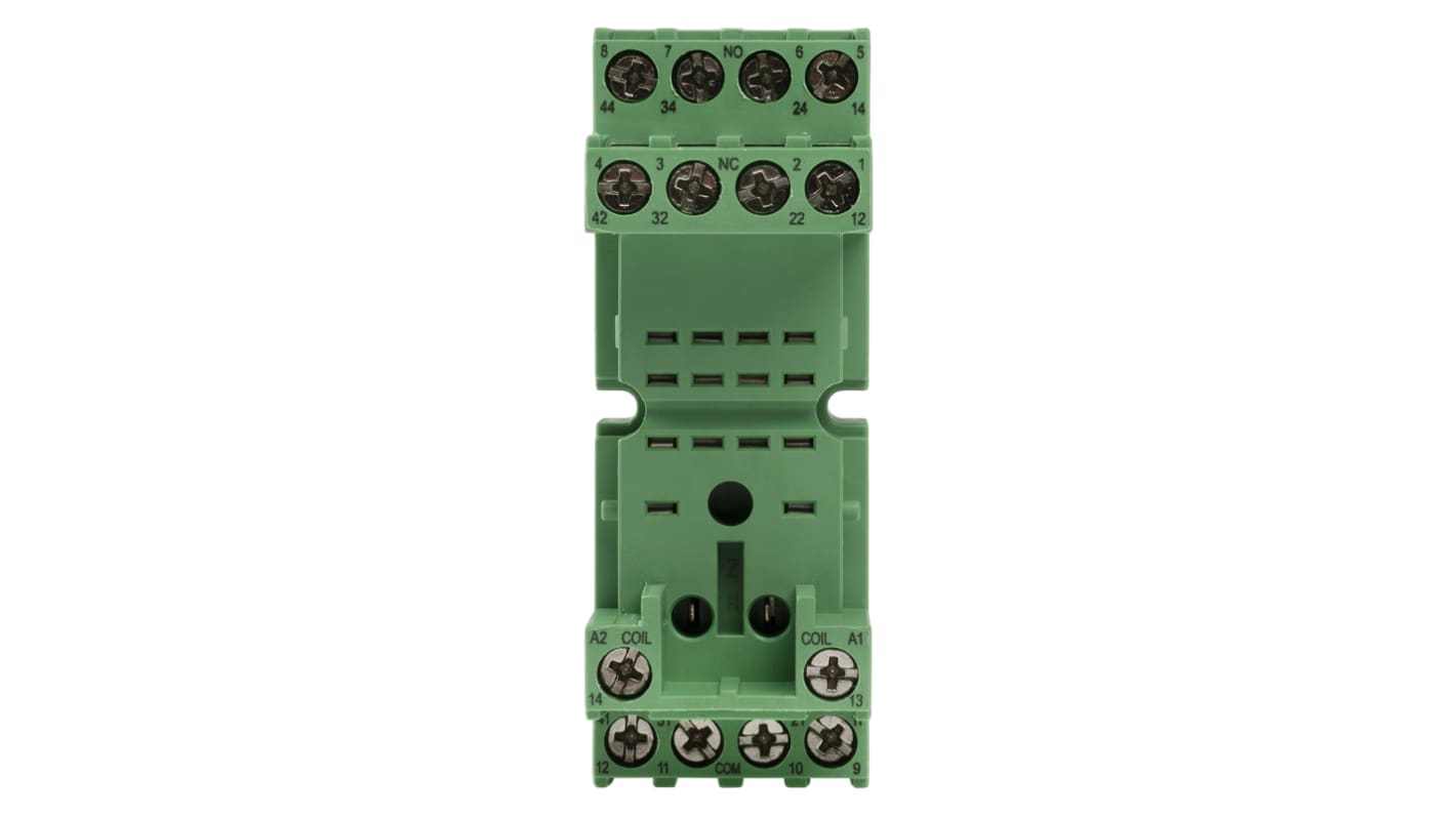 Phoenix Contact PR2-BSC 300V ac/dc DIN Rail Relay Socket, for use with PR2 Series