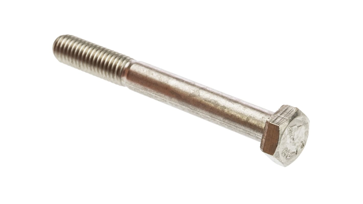 Plain Stainless Steel, Hex Bolt, M8 x 70mm