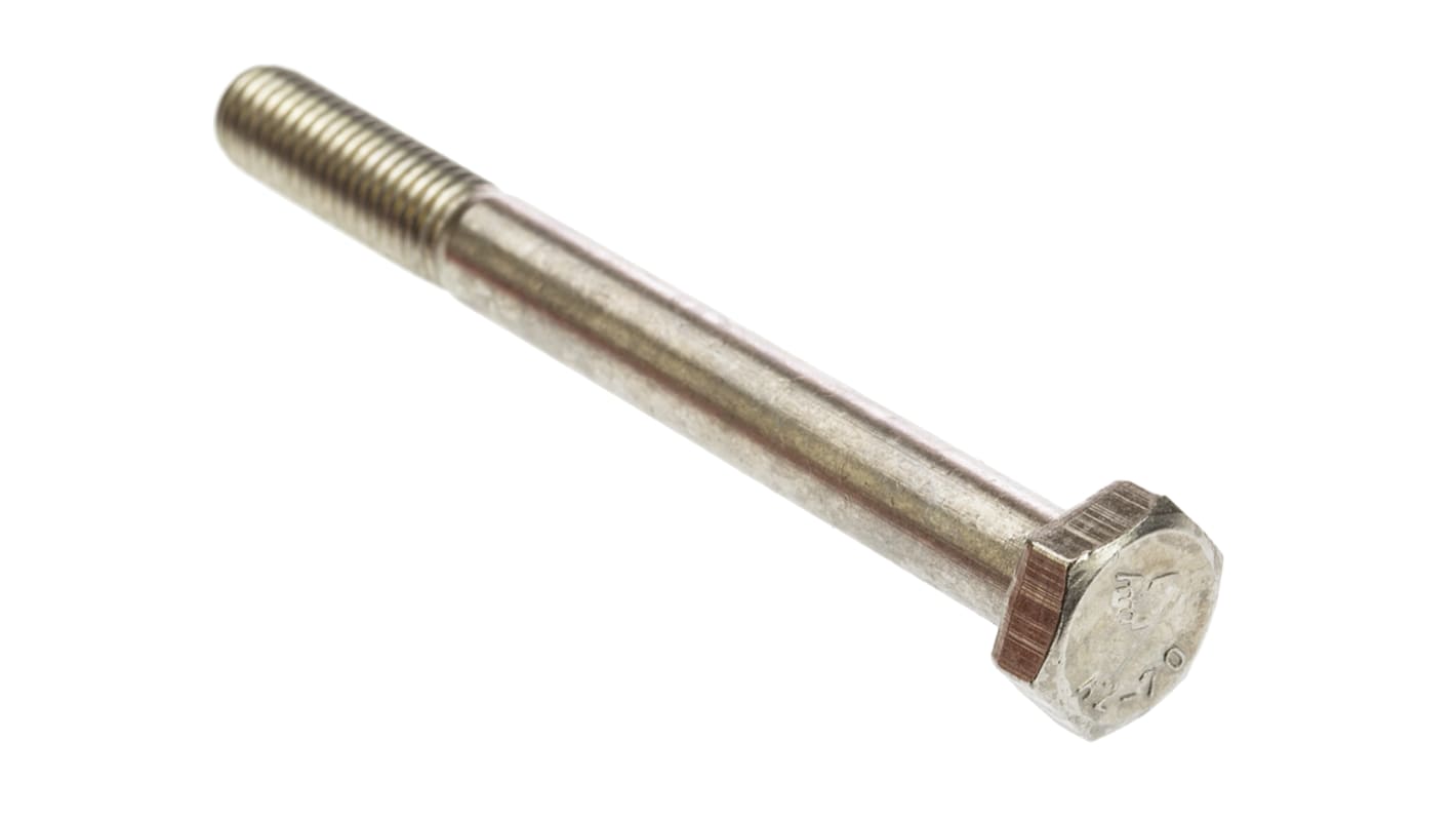 RS PRO Stainless Steel Hex, Hex Bolt, M10 x 100mm
