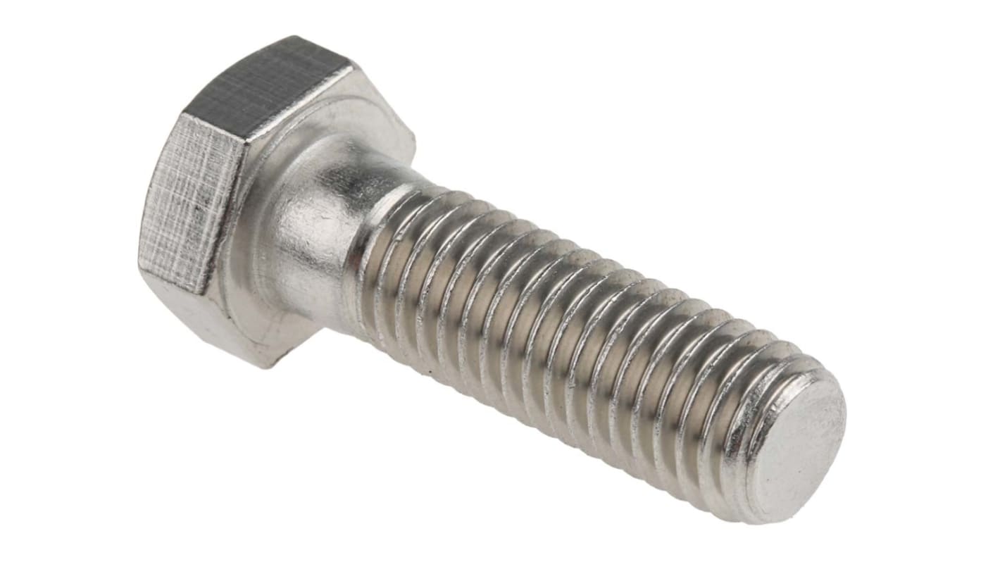 Plain Stainless Steel, Hex Bolt, M12 x 40mm