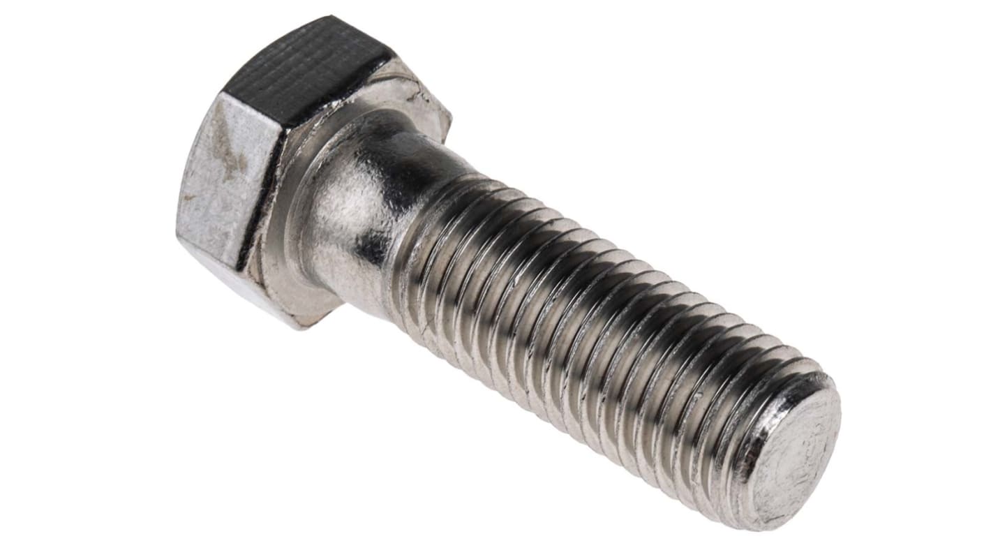 RS PRO Stainless Steel Hex, Hex Bolt, M16 x 50mm