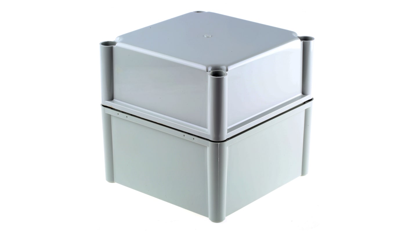 Caja Fibox de Policarbonato Gris, 188 x 188 x 180mm, IP67