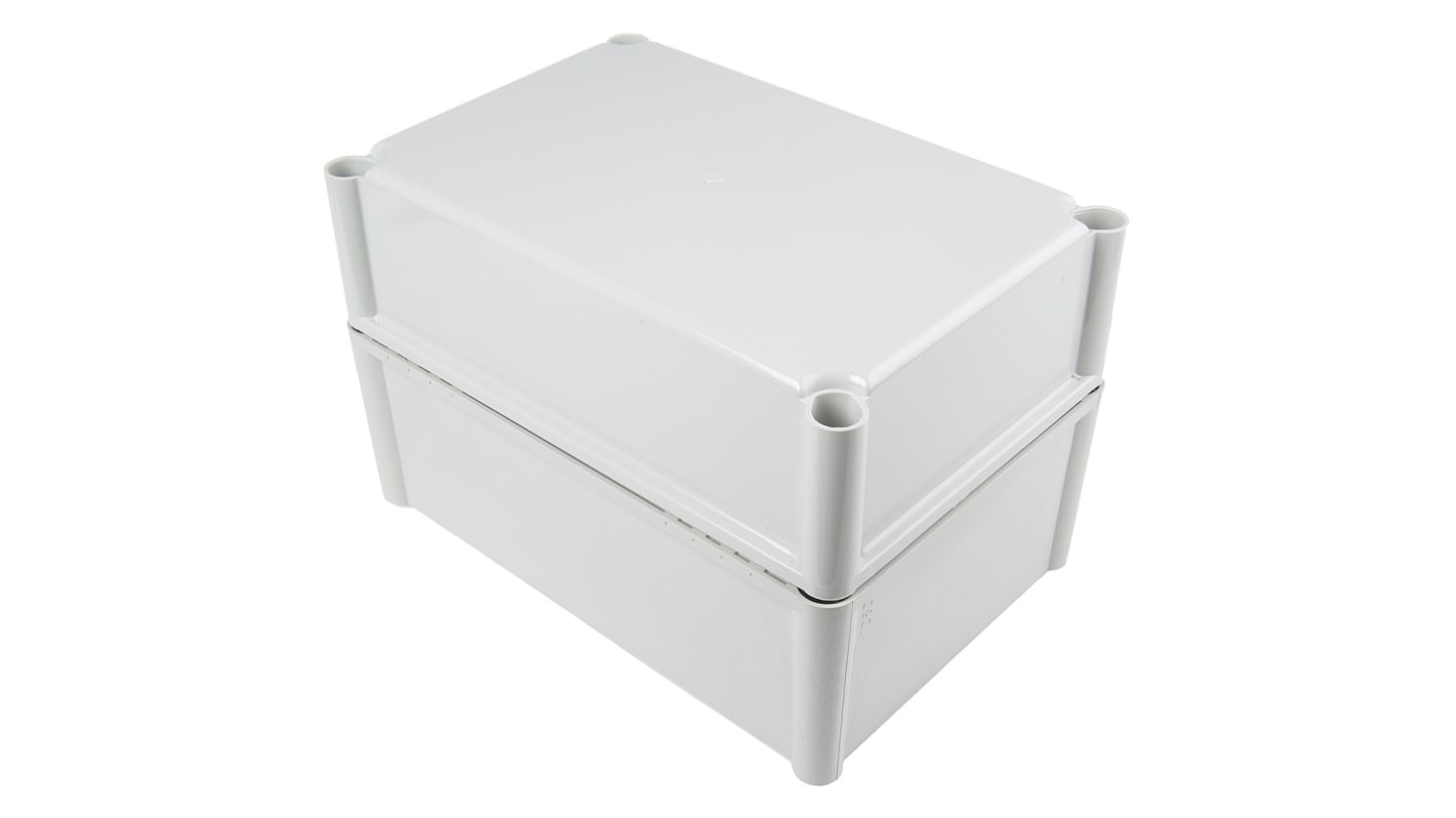 Fibox SOLID PC Series Grey Polycarbonate Enclosure, IP67, Grey Lid, 278 x 188 x 180mm