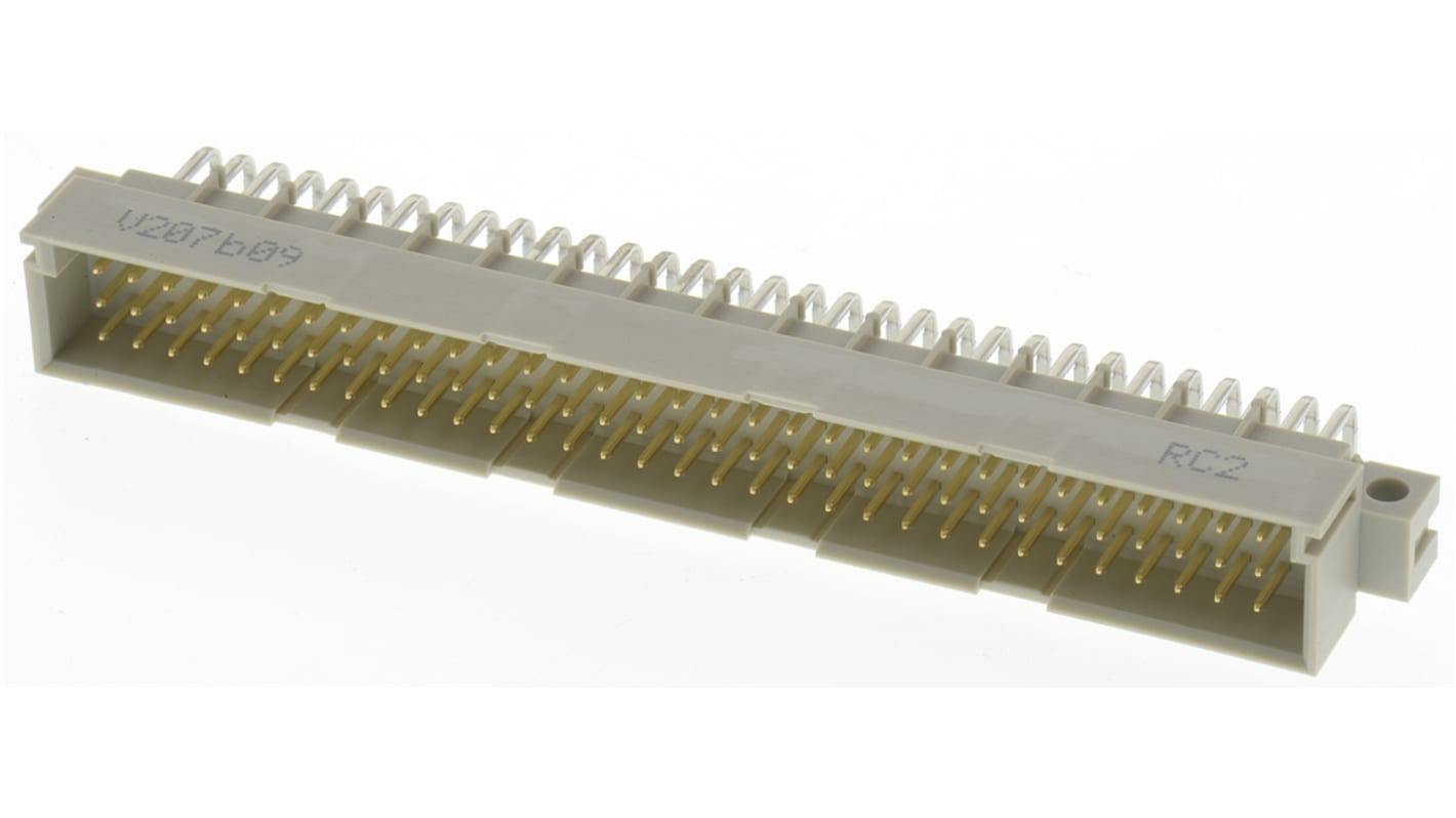 RS PRO C2 DIN 41612-Steckverbinder Stecker gewinkelt, 96-polig / 3-reihig, Raster 2.54mm Lötanschluss