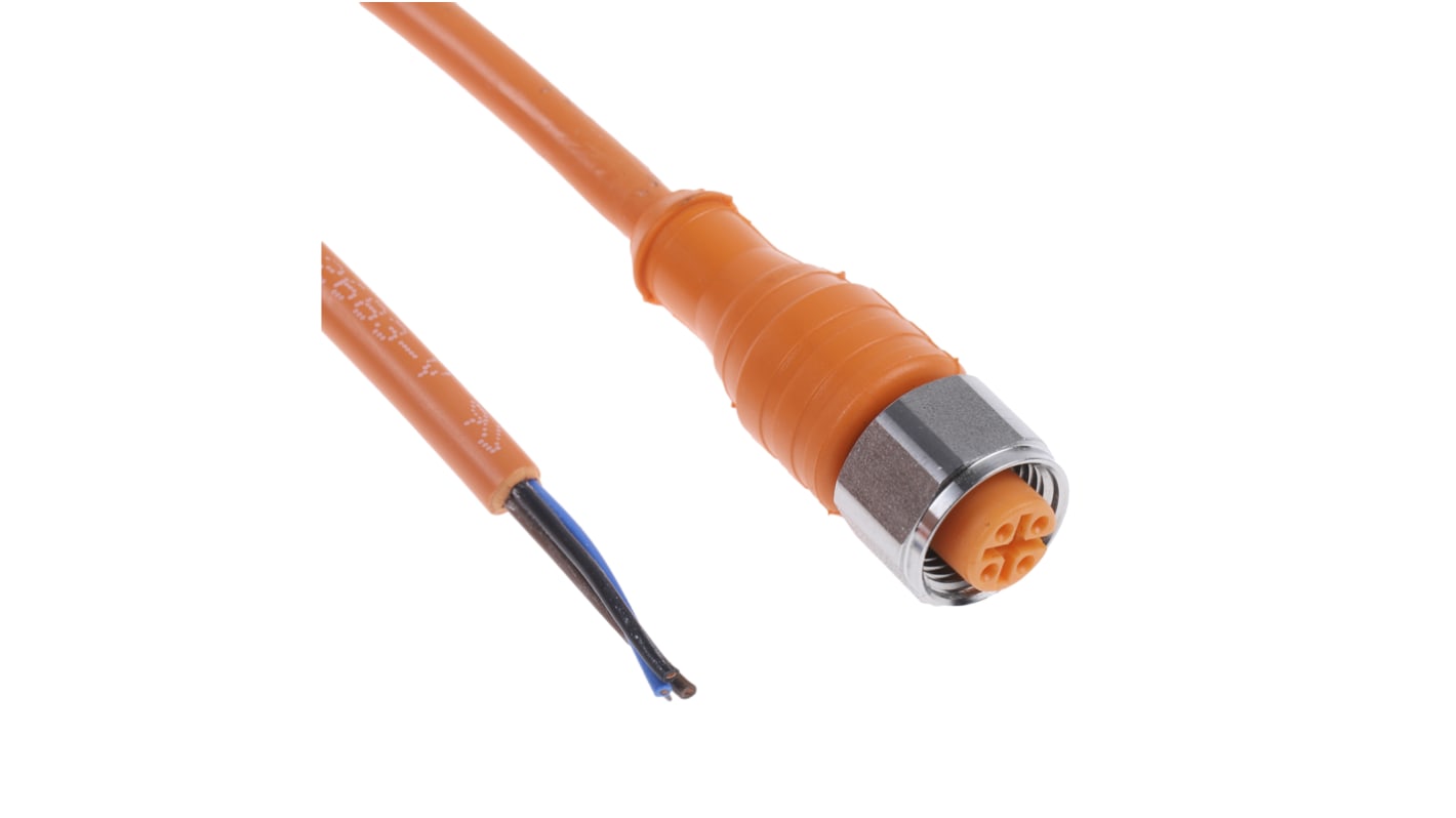 Cable de conexión Lumberg Automation, con. A M12 Hembra, 4 polos, con. B Sin terminación, long. 10m, 250 V, 4 A, IP69K