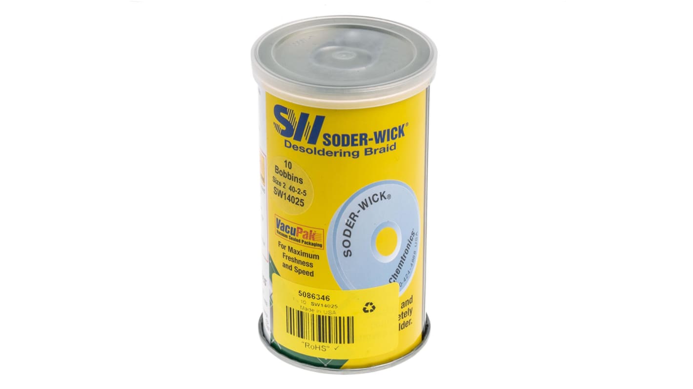 Chemtronics Soder-Wick Entlötlitze , bleifrei, 1.5mm x 1.5m