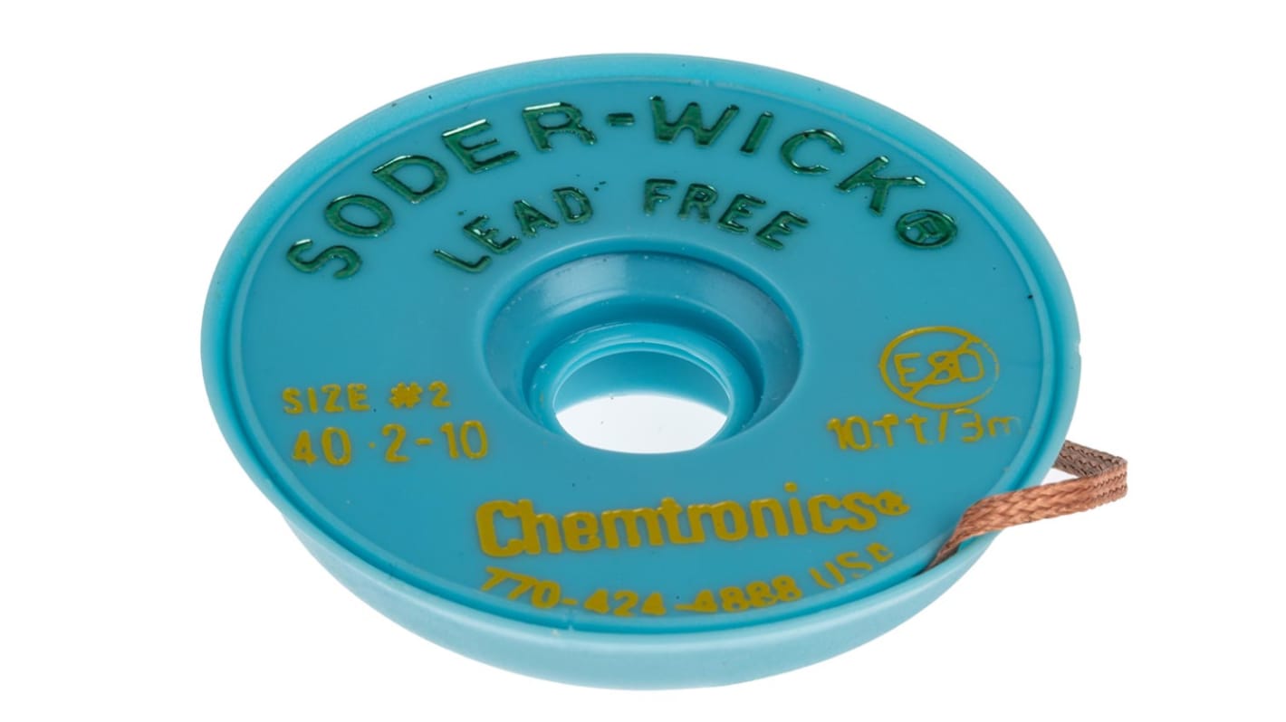 Chemtronics Soder-Wick Entlötlitze , bleifrei, 1.5mm x 3m