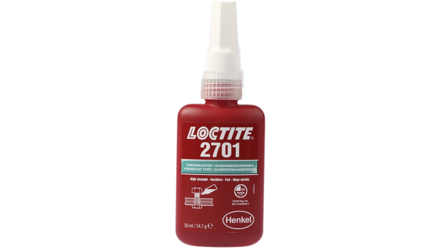 234853 Loctite Loctite 2701 Green Thread lock, 50 ml, 6 h Cure Time RS