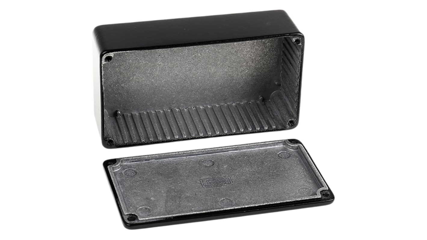 CAMDENBOSS 5000 Series Black Die Cast Aluminium Enclosure, IP54, Black Lid, 120 x 66 x 40mm