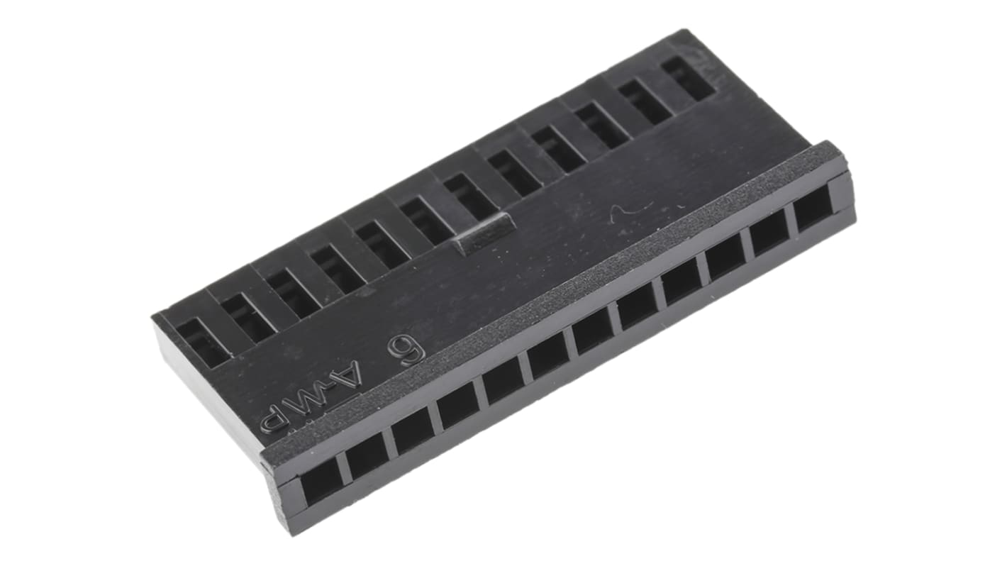 TE Connectivity AMPMODU MOD II Steckverbindergehäuse Buchse 2.54mm, 12-polig / 1-reihig Gerade für Einreihiger