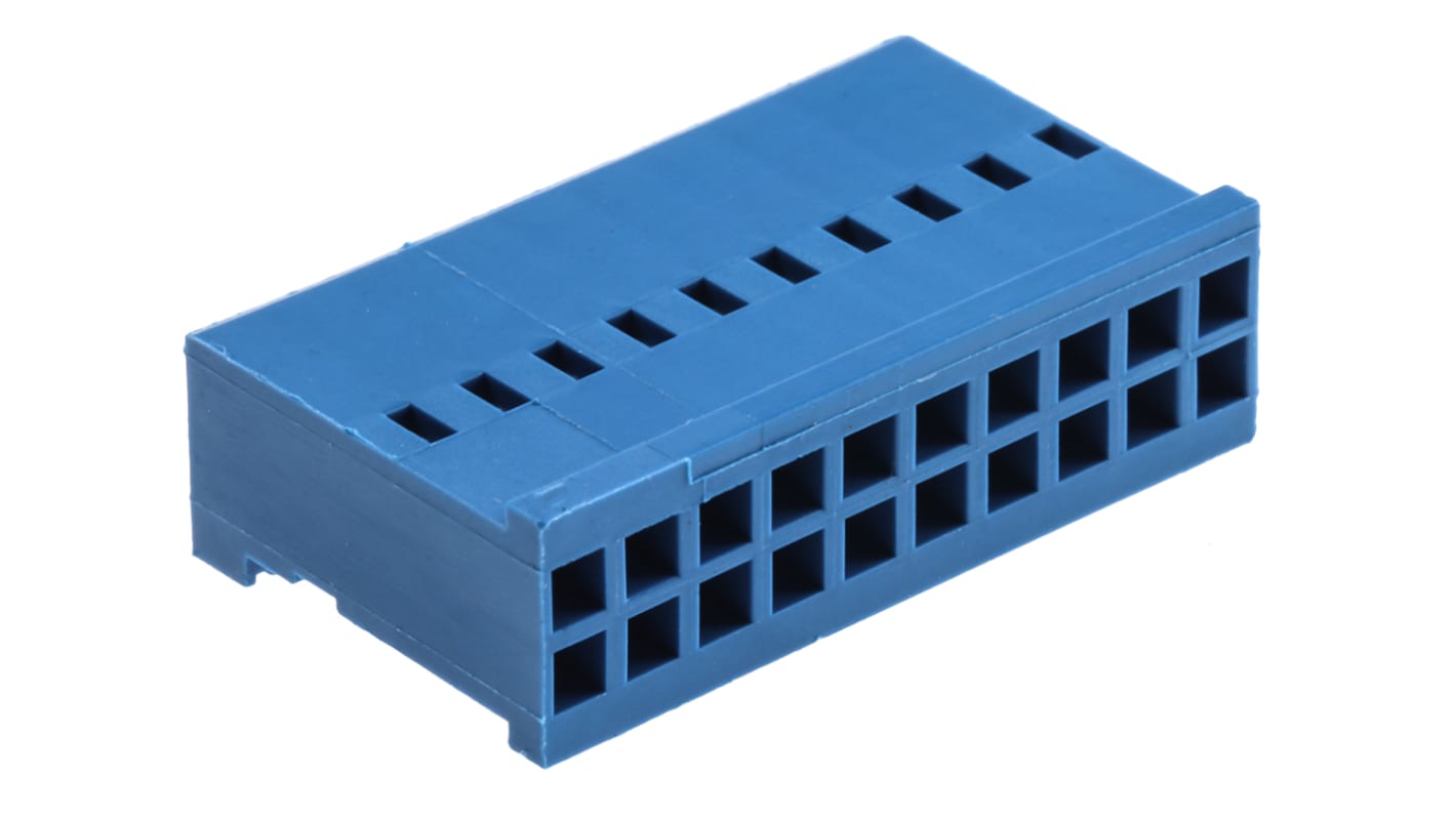 TE Connectivity, AMPMODU HE13/HE14 Female Connector Housing, 2.54mm Pitch, 20 Way, 2 Row