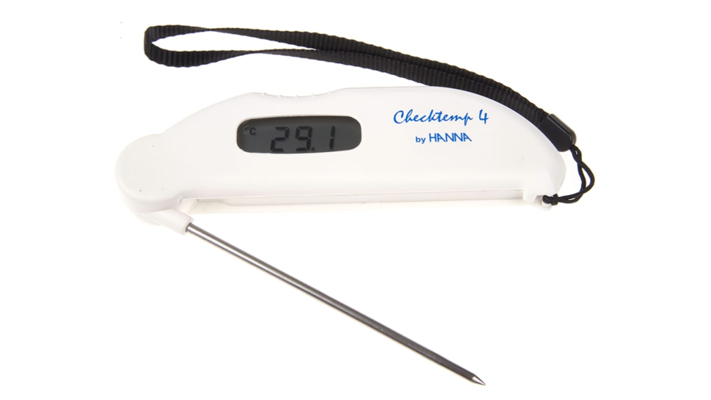 Hanna Instruments Digital Thermometer, CHECKTEMP 4, Handheld, bis +220°C ±0,3 °C max, , ISO-kalibriert