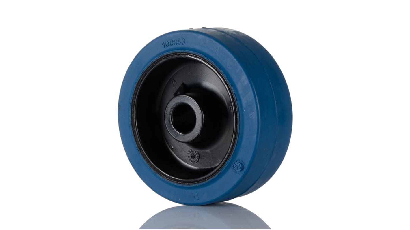 LAG Black, Blue Rubber Non-Marking, Quiet Operation, Shock Absorbing Trolley Wheel, 150kg