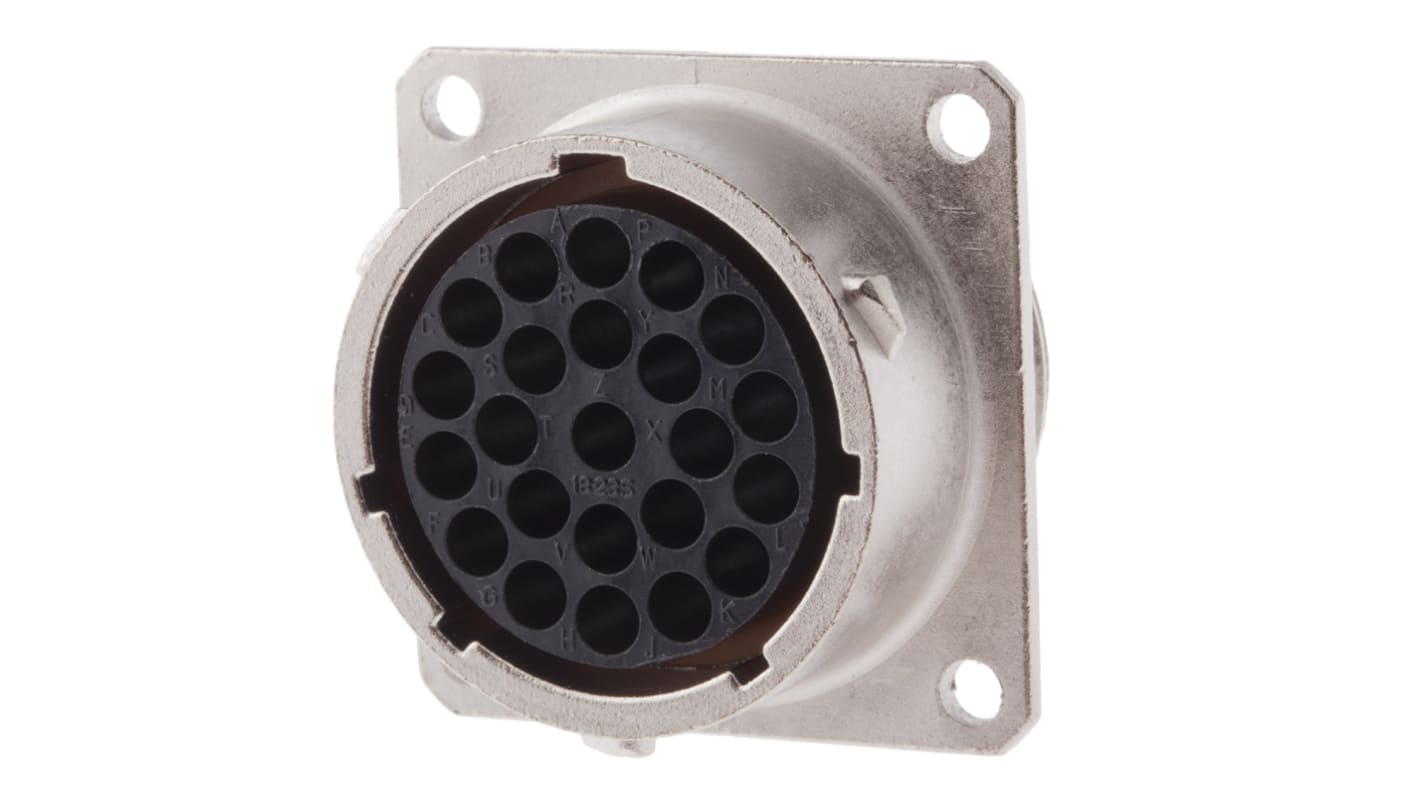 Souriau, UTO 23 Way Wall Mount MIL Spec Circular Connector Receptacle, Socket Contacts,Shell Size 18, Bayonet Coupling