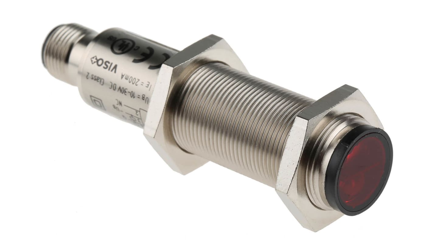 Pepperl + Fuchs zylindrisch Optischer Sensor, Diffus, Bereich 20 mm → 120 mm, Gegentakt Ausgang, 4-poliger