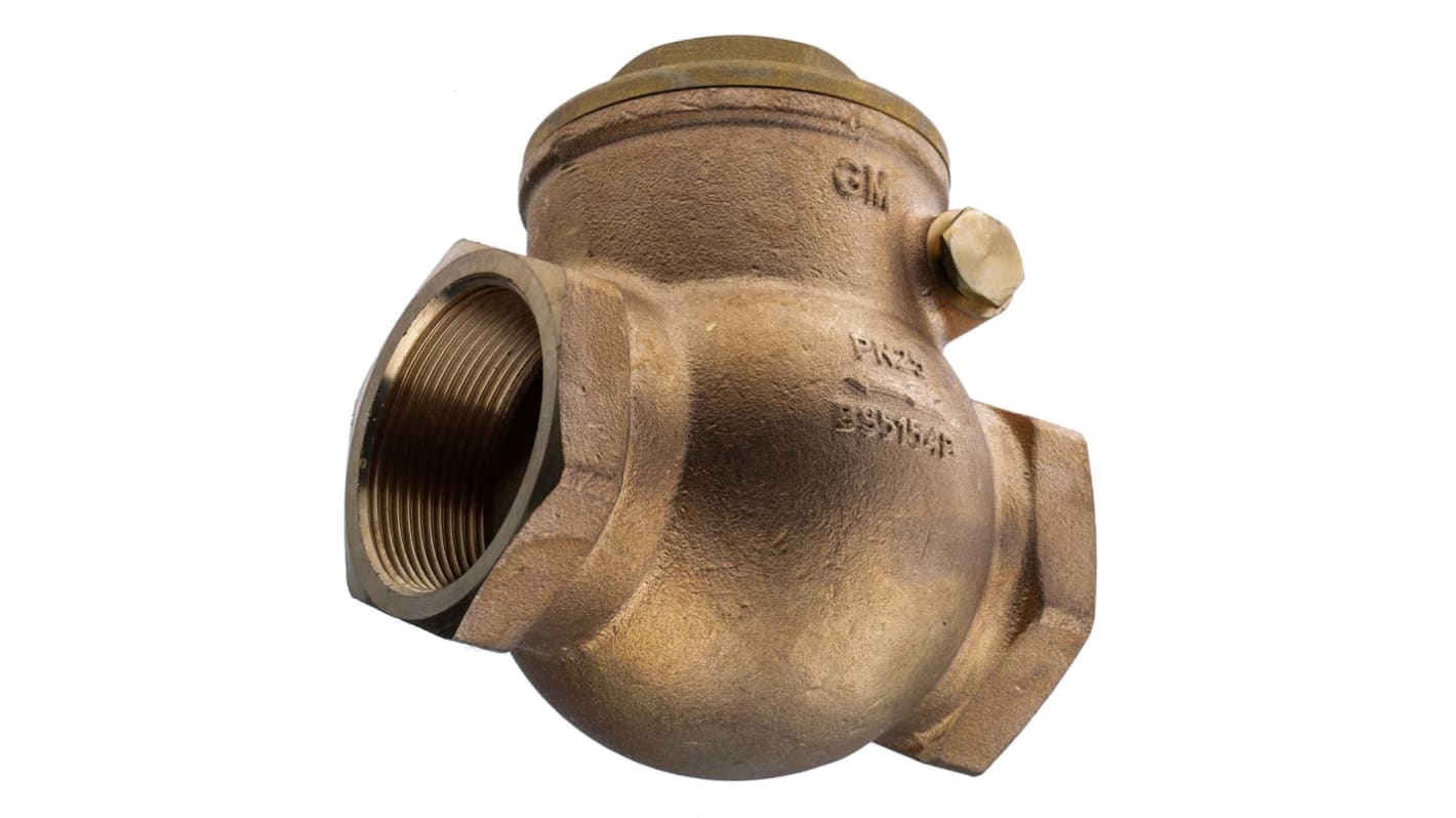 RS PRO Bronze Single Check Valve, BSPT 2in, 20 bar