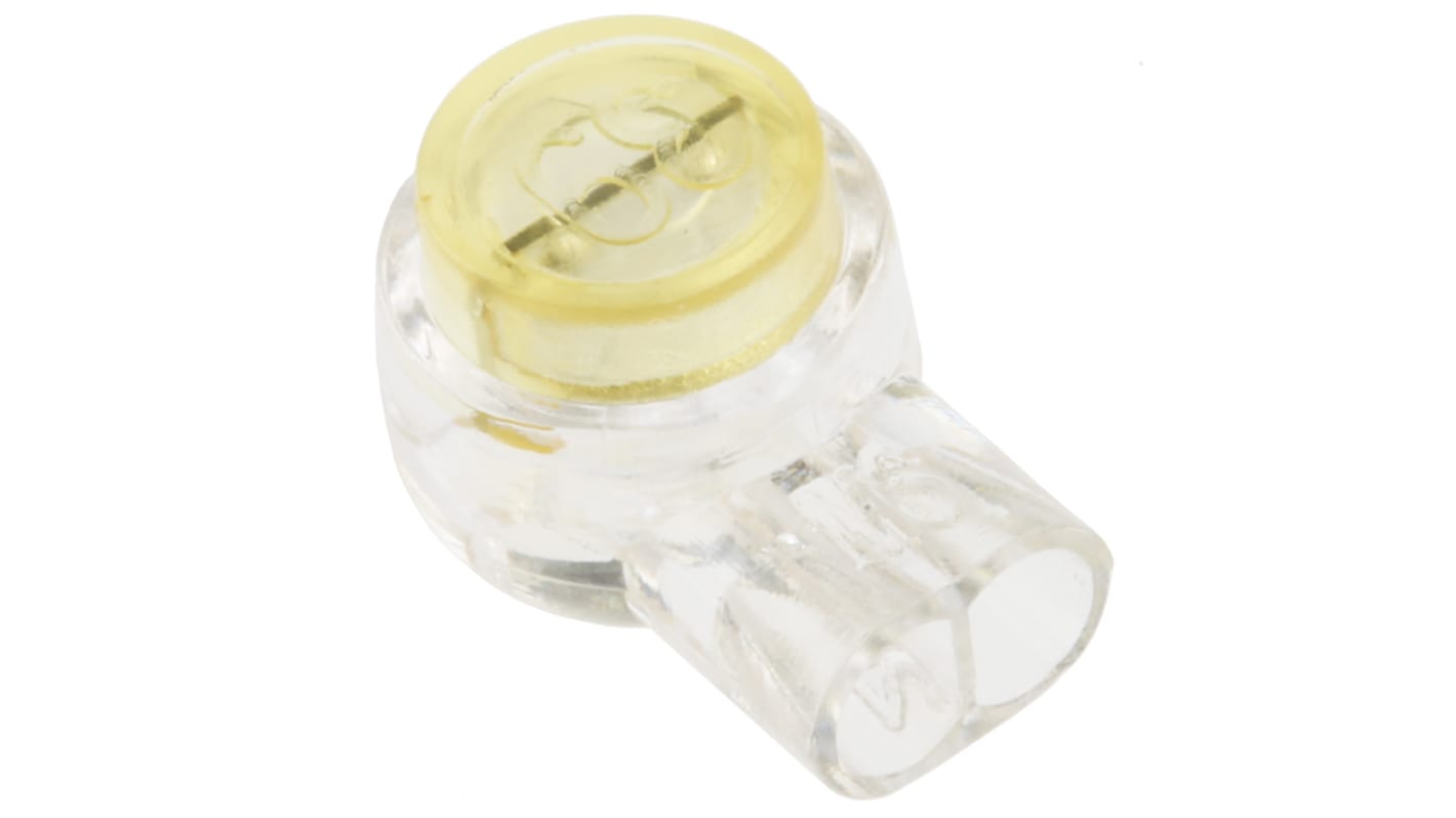 RS PRO Butt Splice Connector, White, Yellow, Insulated 26 → 22 AWG