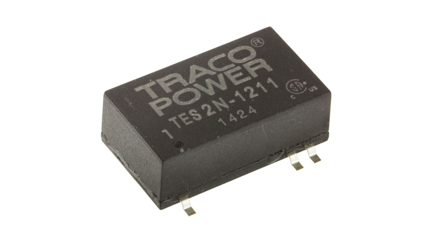 TRACOPOWER TES 2N DC-DC Converter, 5V dc/ 400mA Output, 9 → 18 V dc Input, 2W, Surface Mount, +85°C Max Temp