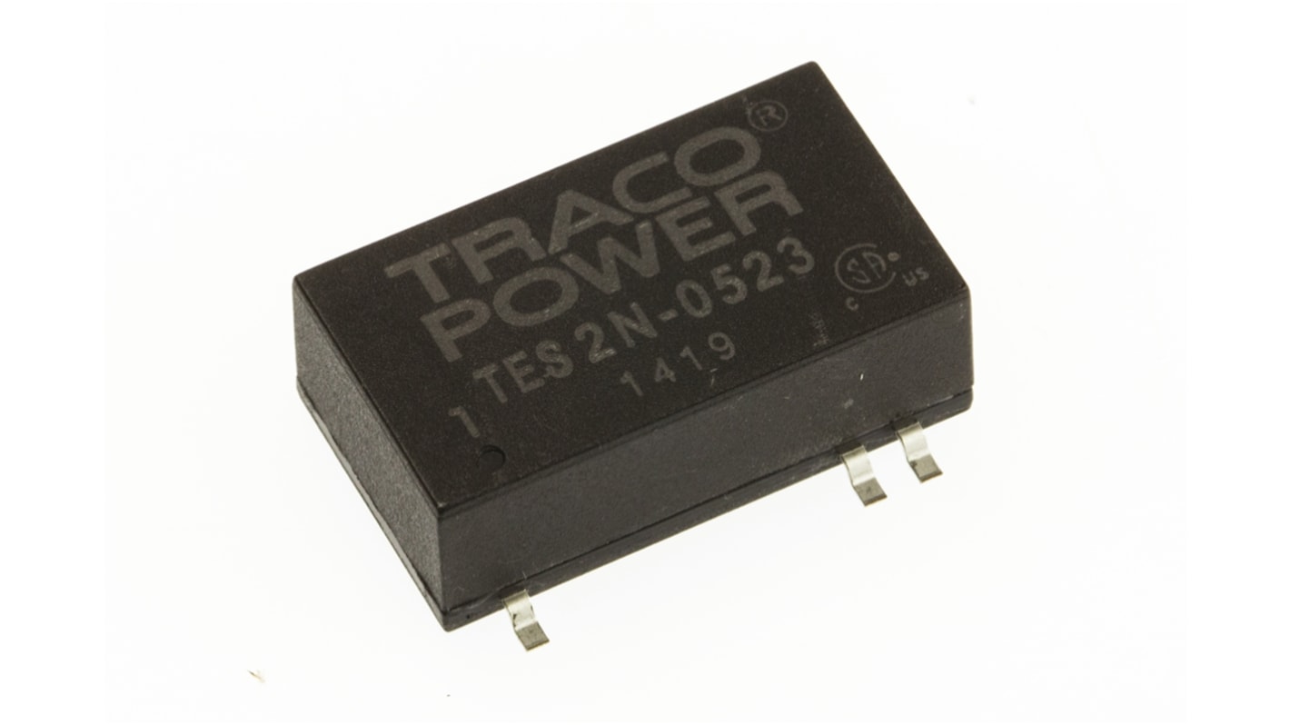 TRACOPOWER DC-DCコンバータ Vout：±15V dc 4.5 → 9 V dc, 2W, TES 2N-0523