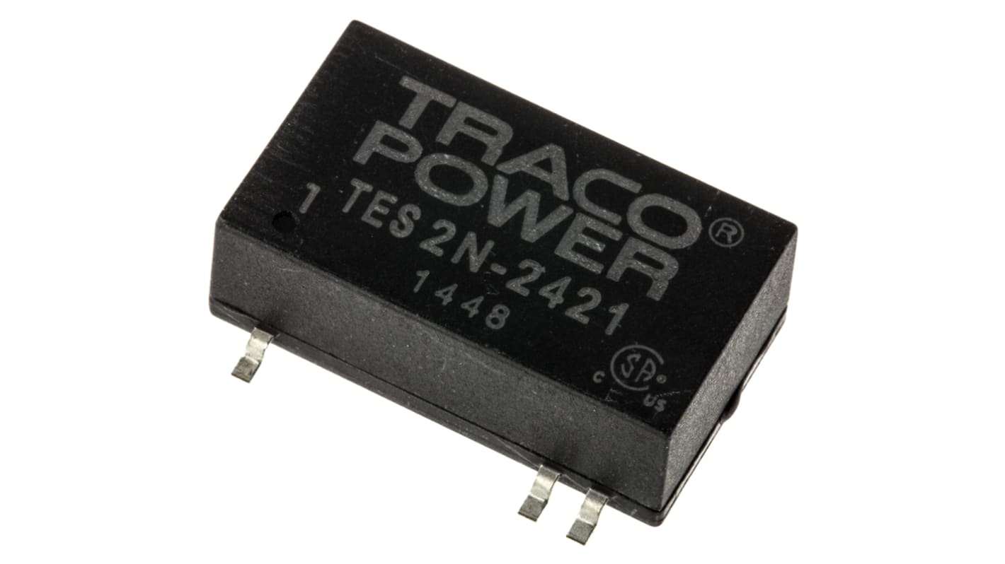 TRACOPOWER TES 2N DC-DC Converter, ±5V dc/ ±200mA Output, 18 → 36 V dc Input, 2W, Surface Mount, +85°C Max Temp