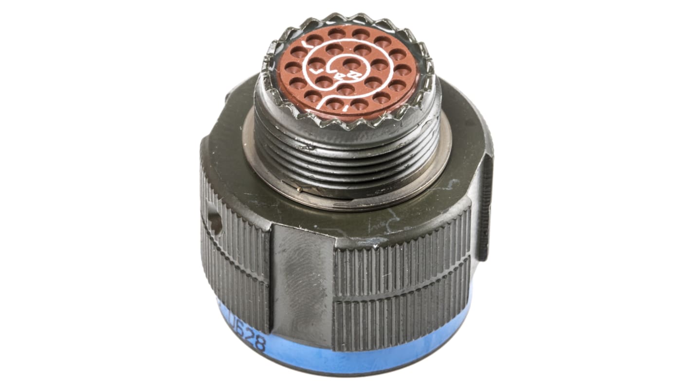 Amphenol, TV 22 Way Cable Mount MIL Spec Circular Connector Plug, Pin Contacts,Shell Size 13, Screw Coupling,