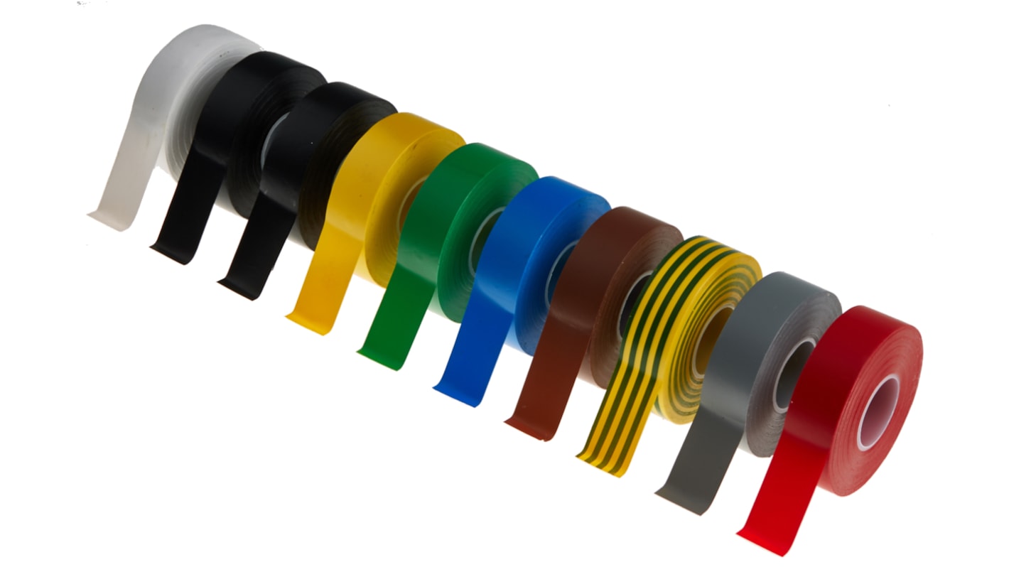 Advance Tapes AT7 Assorted PVC Electrical Tape, 19mm x 20m RS