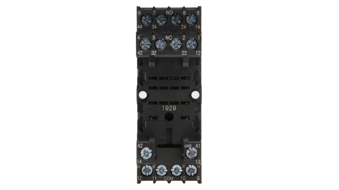 Zócalo de relé TE Connectivity para PT5 Series de 14 contactos, 16A máx., para carril DIN