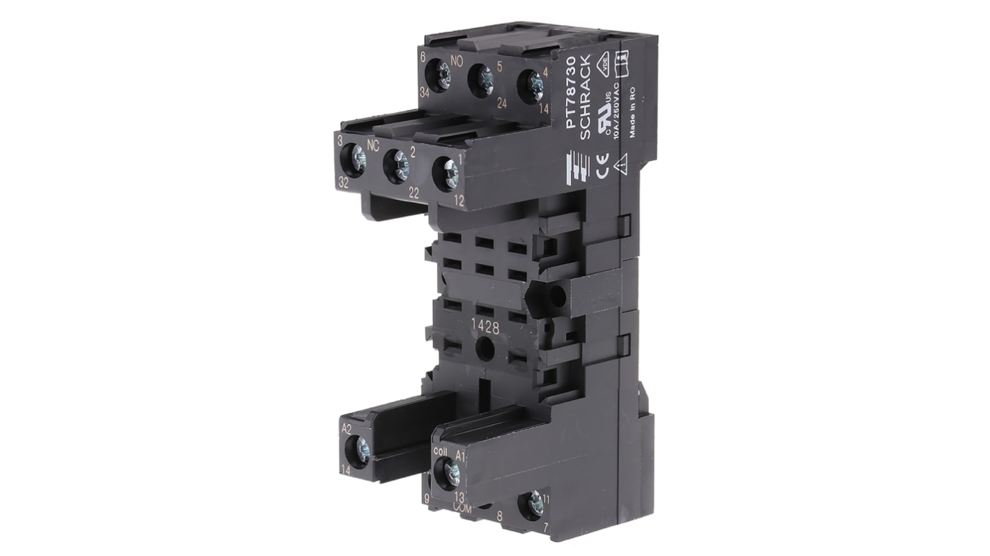 Relay Socket for use with PT3 Series 240V ac