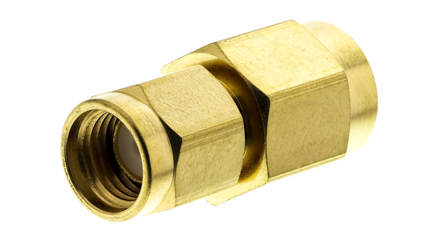 Conector macho SMA TE Connectivity 1-1478907-0, Macho, Recto, 50Ω, Montaje de Cable, Abrazadera, RG141 A/U, RG58 C/U