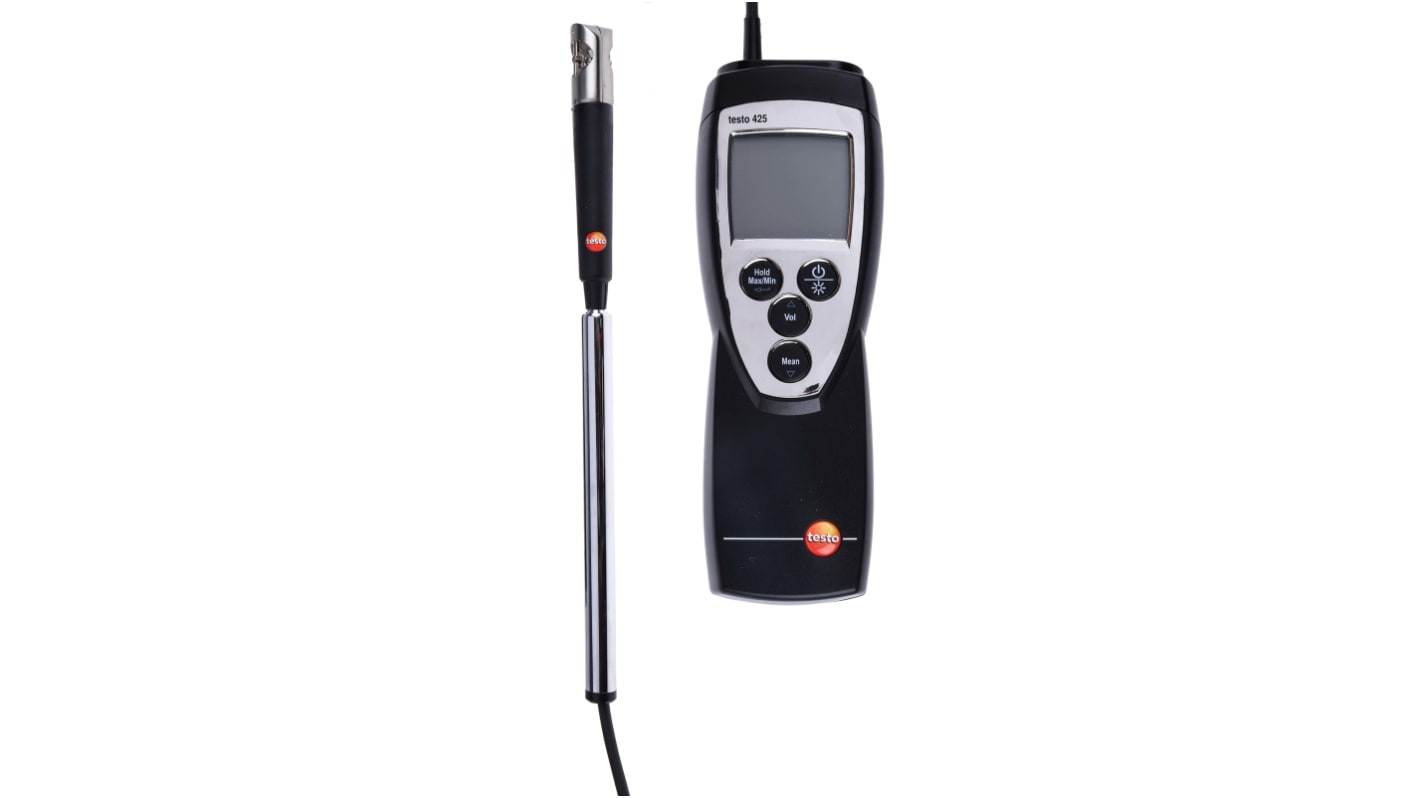 Testo 416 Telescopic Vane 40m/s Max Air Velocity Air Velocity, Volume Air Flow Anemometer