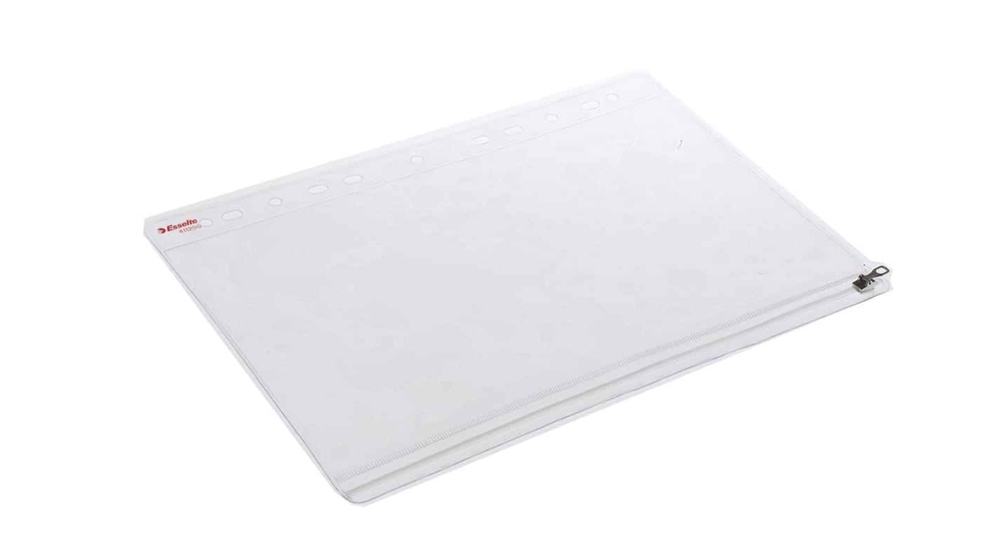 Esselte Dokumentenfach Typ Stanztasche für Papiergröße A4 PVC Transparent 5-Tafeln H. 280mm B. 305mm