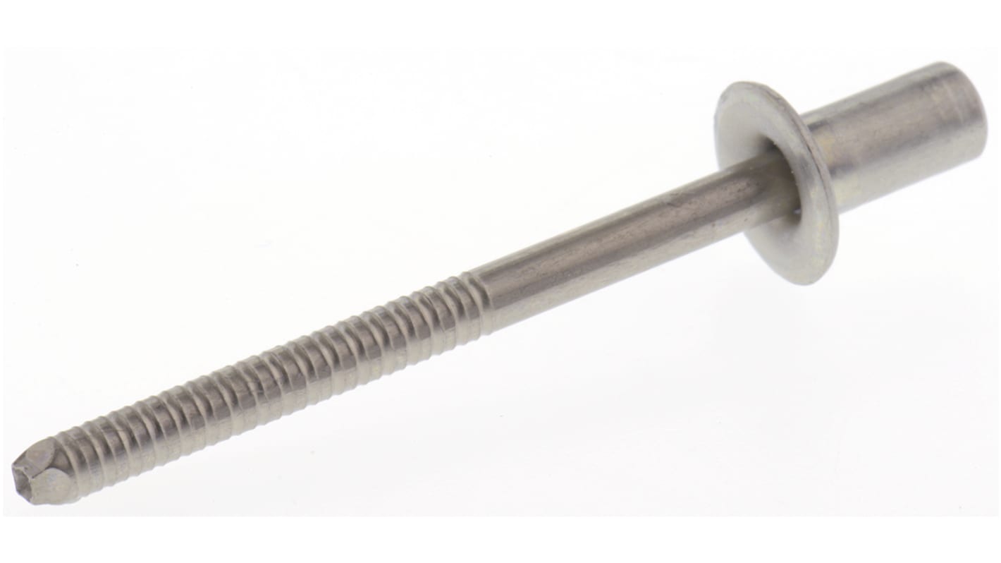 Pop Rivets Blind Niet, Ø 4.8mm x 9.2mm, Silber, Edelstahl, 4.9mm aus Edelstahl, min. 0mm, max. 3.2mm