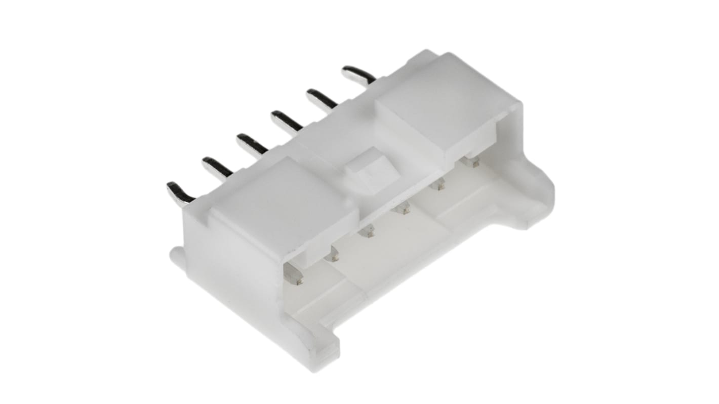 JST PA Series Straight Through Hole PCB Header, 6 Contact(s), 2.0mm Pitch, 1 Row(s), Shrouded