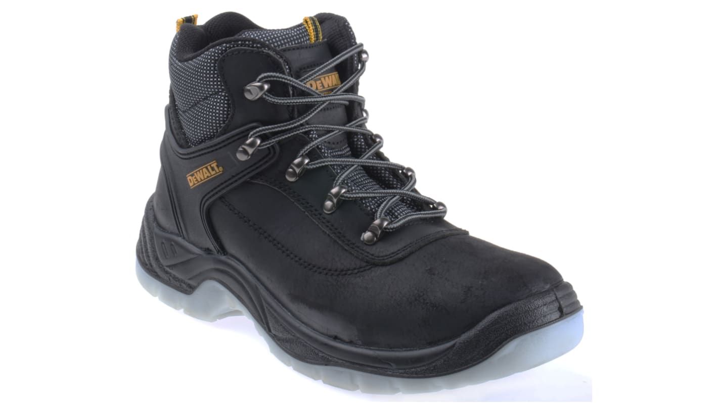 DeWALT Laser EN20345 S1P, Herren, Sicherheitsstiefel Schwarz, Weiß, mit Edelstahl-Schutzkappe , Größe 42 / UK 8