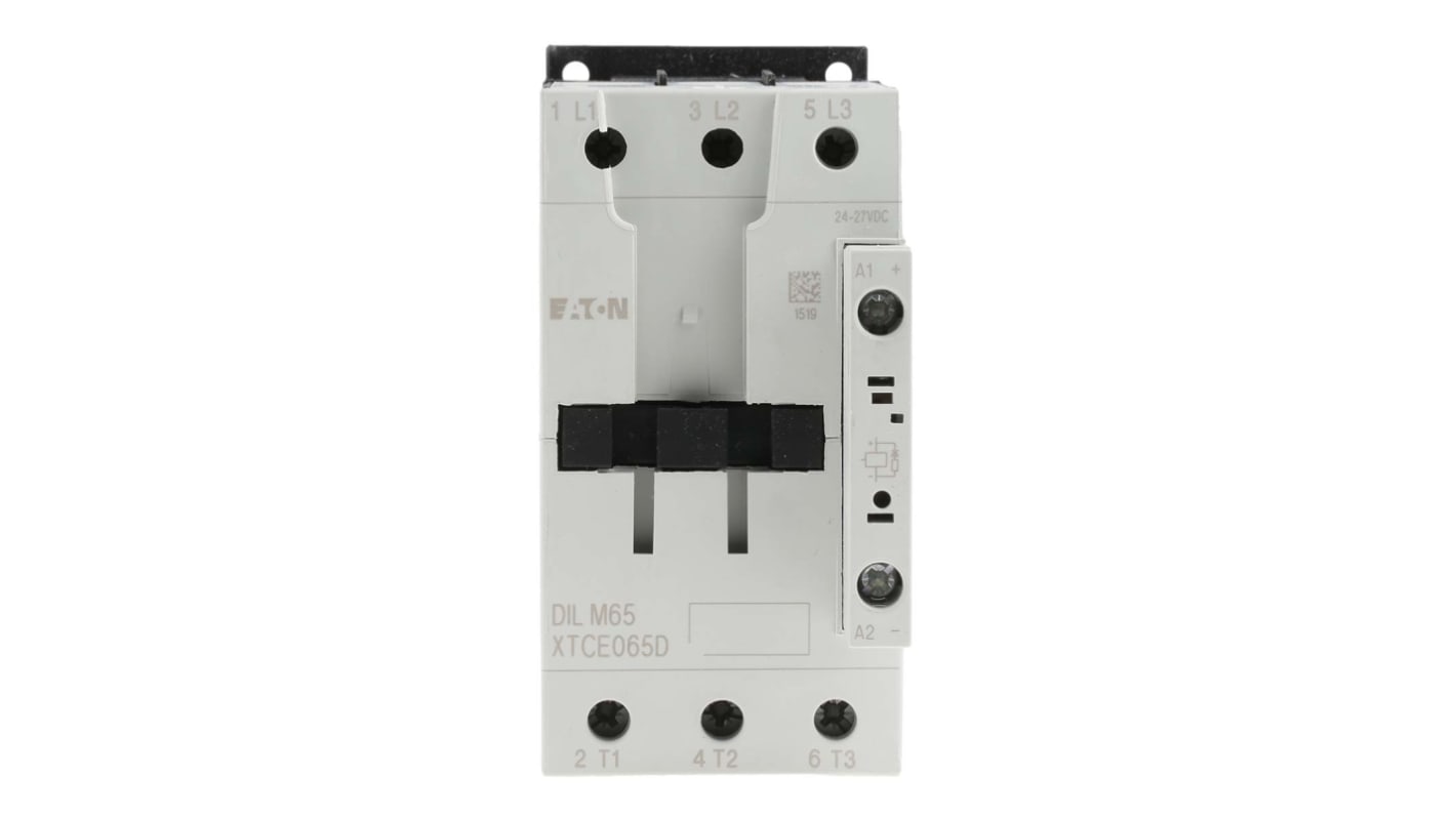 Contactor Eaton xStart de 3 polos, 3 NA, 65 A, bobina 24 V dc, 30 kW