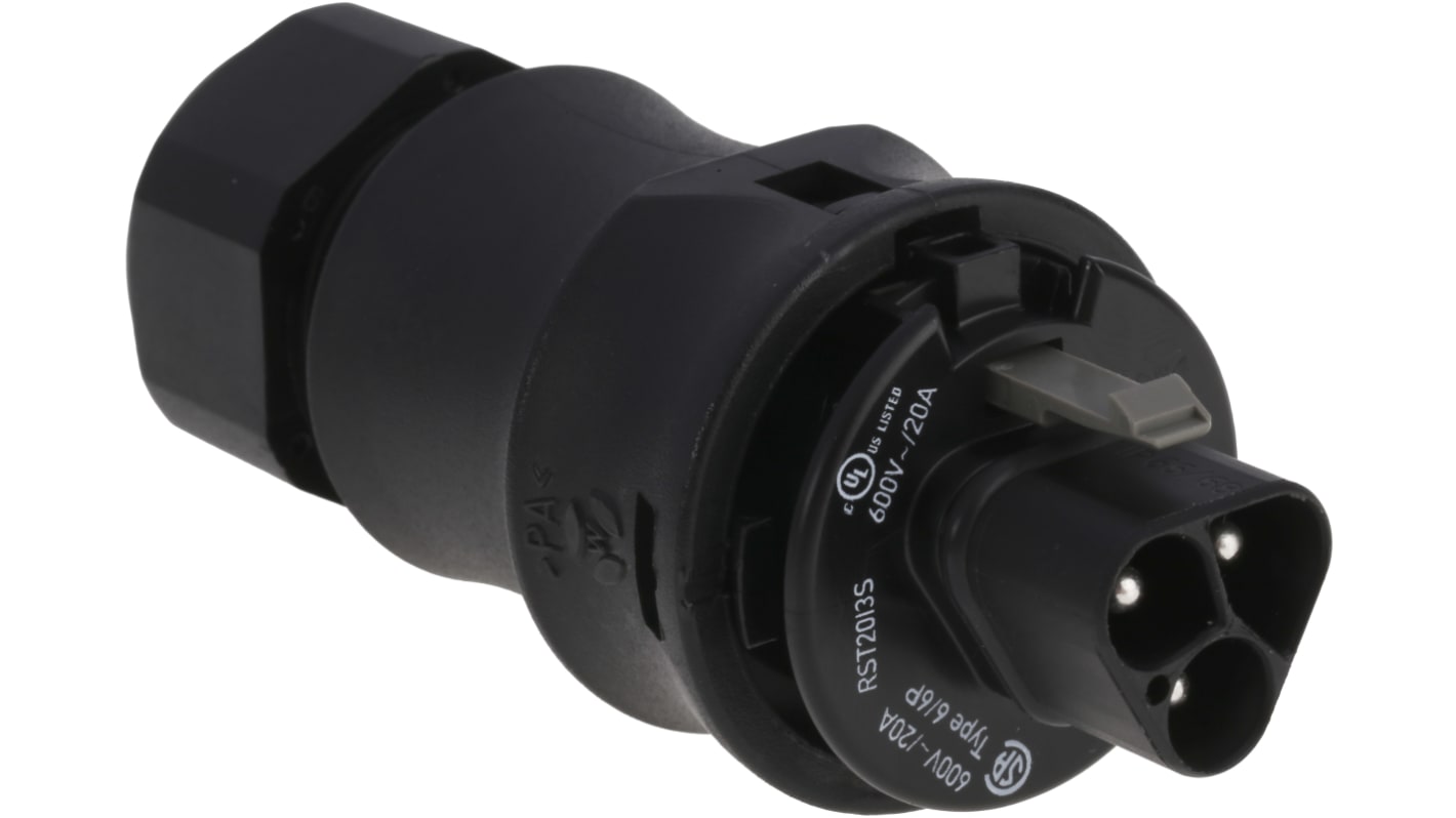 Wieland RST20i3 Series Circular Connector, 3-Pole, Male, Cable Mount, 20A, IP68