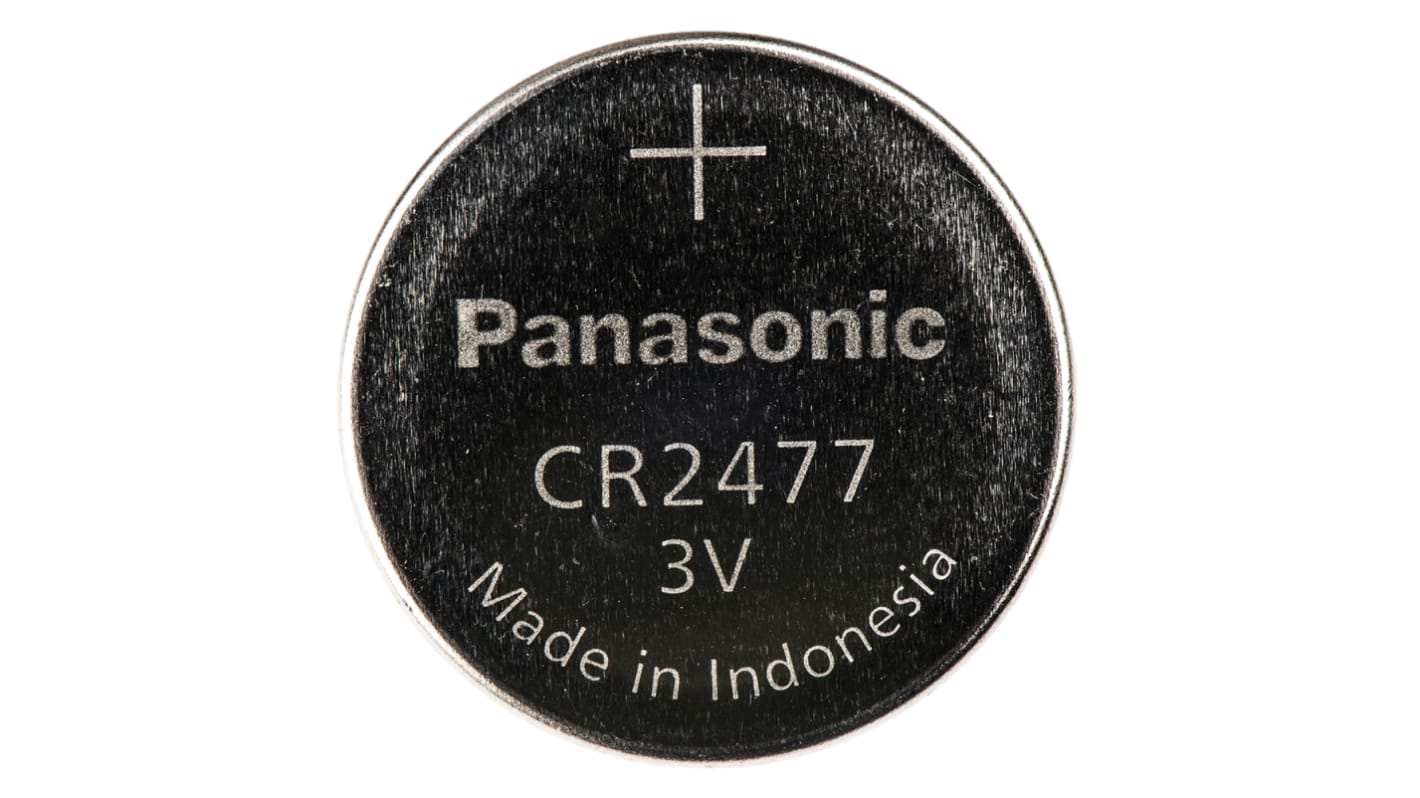 Panasonic Knapbatteri, 3V, CR2477, Litium-mangandioxid, 1Ah CR2477